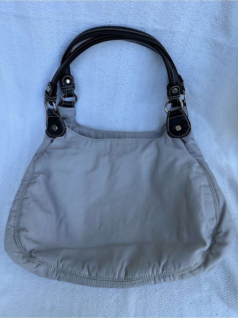 thirty-one Beige Shoulder Bag with Black Handles